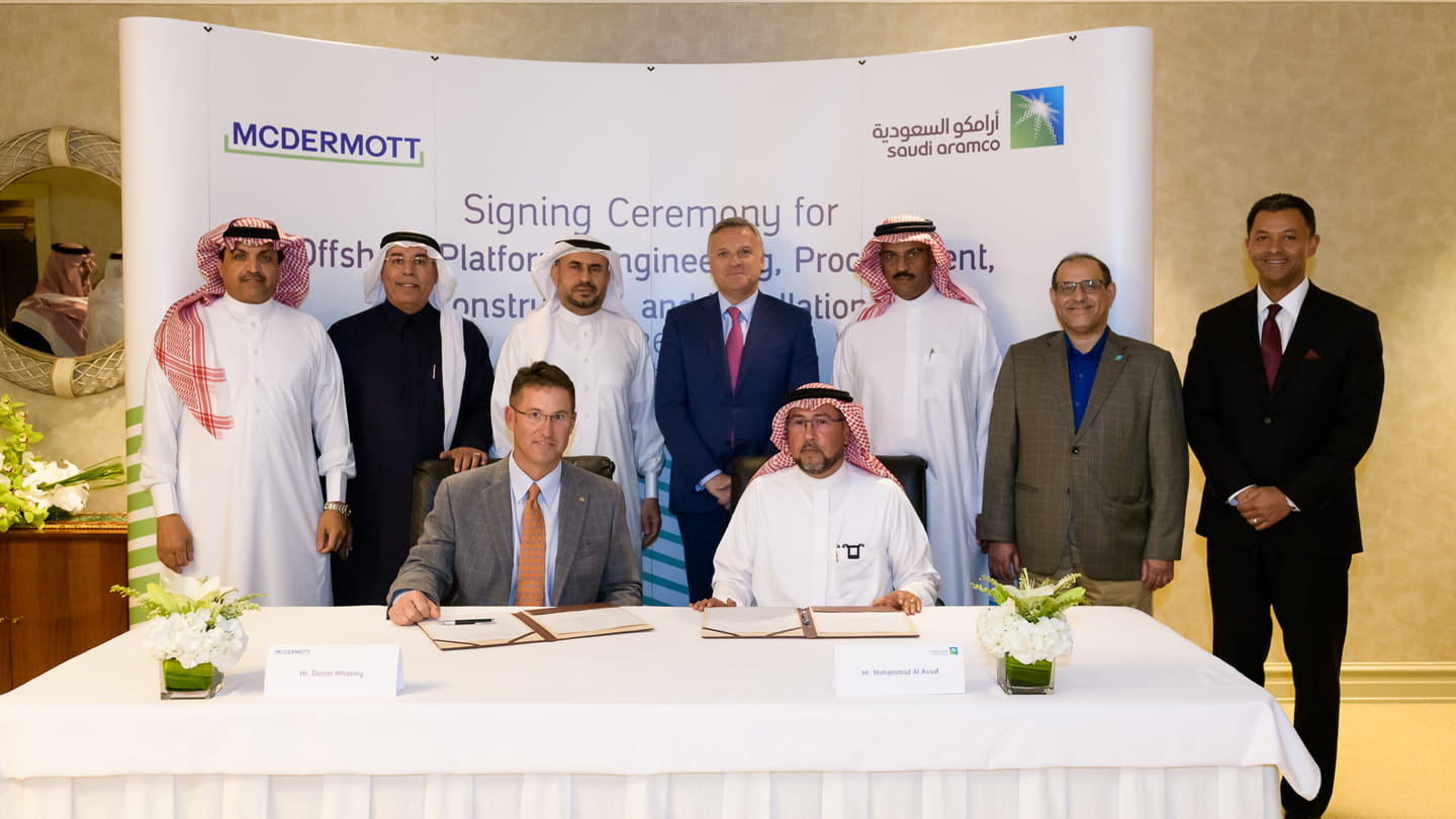Saudi Aramco MOU signing ceremony with McDermott